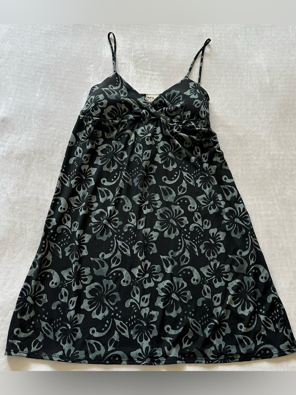 napua collection black on black swim coverup up dress / size small